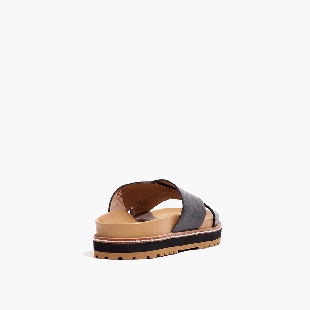Madewell Dayna lugsole slide sandal in leather - Picture 7 of 15